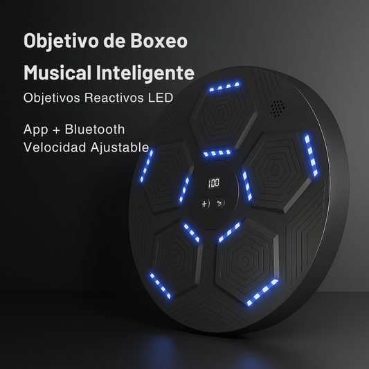Máquina de Boxeo Inteligente Bluetooth con Luces para Fitness en Casa