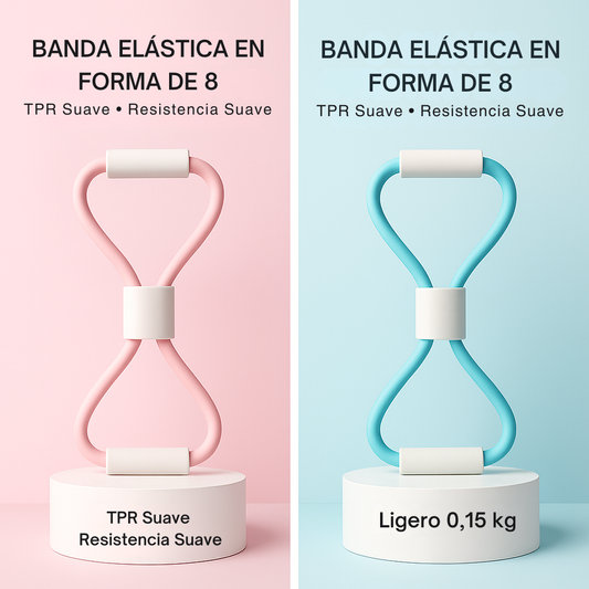 Banda Elástica en Forma de 8 para Yoga y Ejercicios de Espalda (Mujer)